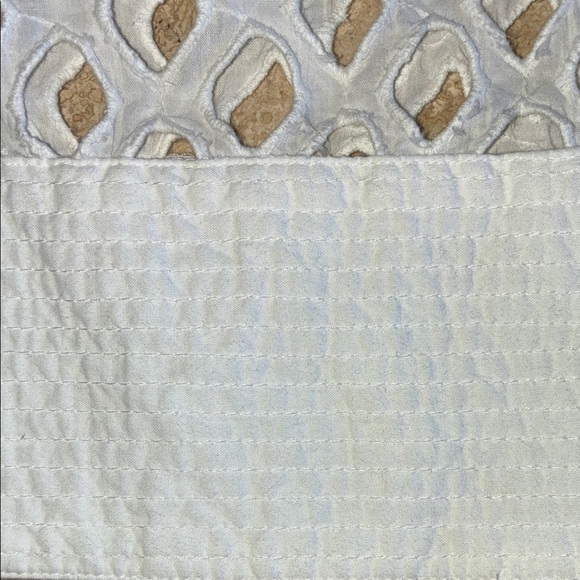 FLOREAT ANTHROPOLOGIE White Mesh Eyelet Skirt, Midi. 6 - Picture 7 of 15